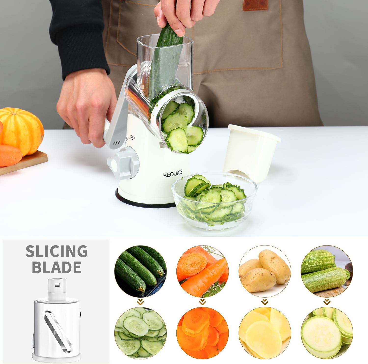 Cambom suction base detail on countertop for stable, slip-free operation