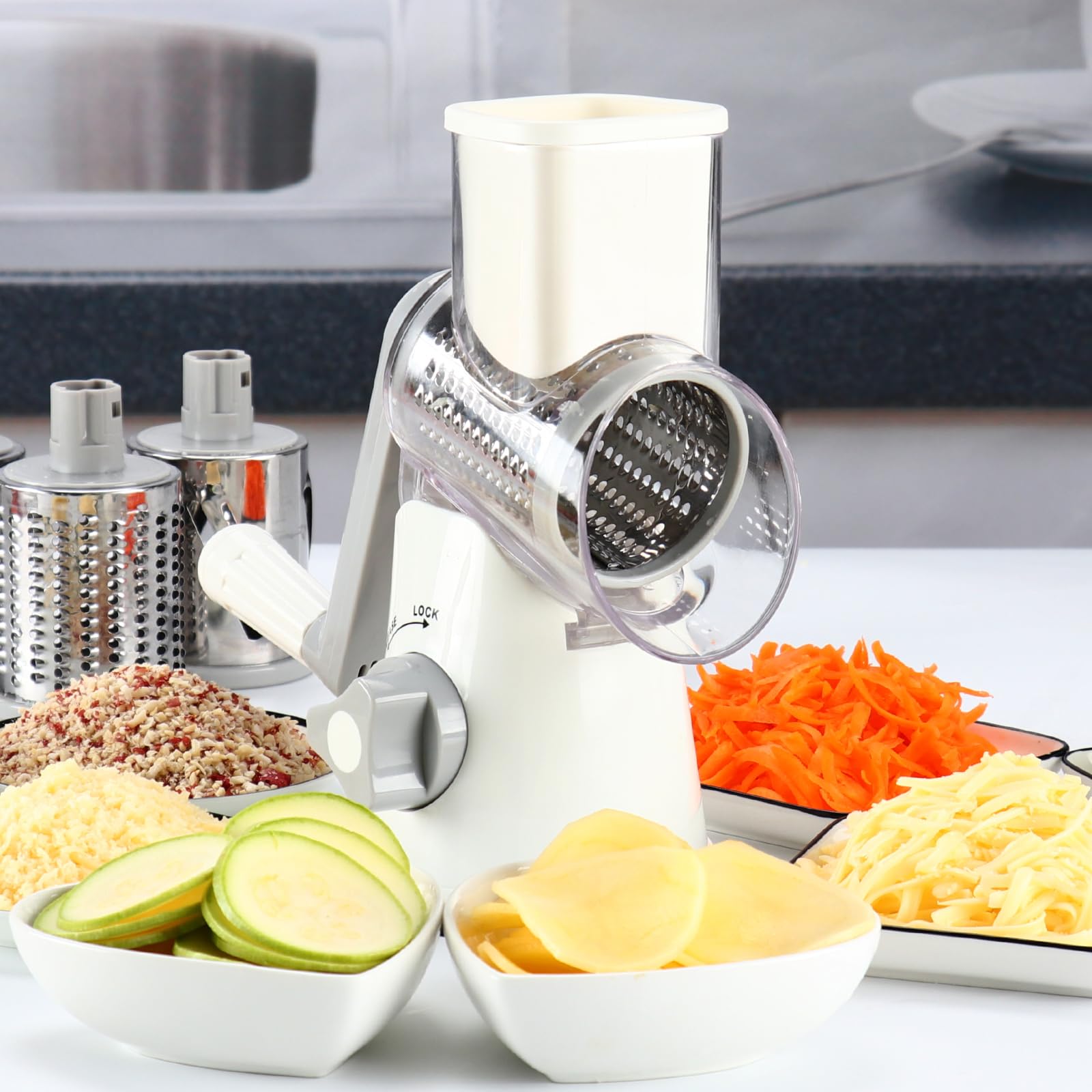 Cambom grater used topping pasta with cheese highlighting quick finishing touch