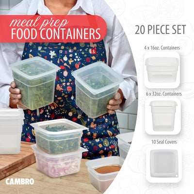 Cambro close-up of seal lid demonstrating leak-resistant fit