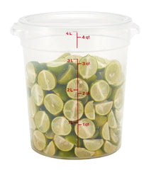 Cambro stacked containers in fridge showing space-saving organization benefit