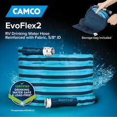 Camco EvoFlex2 close-up de la tela exterior resistente que protege y dura