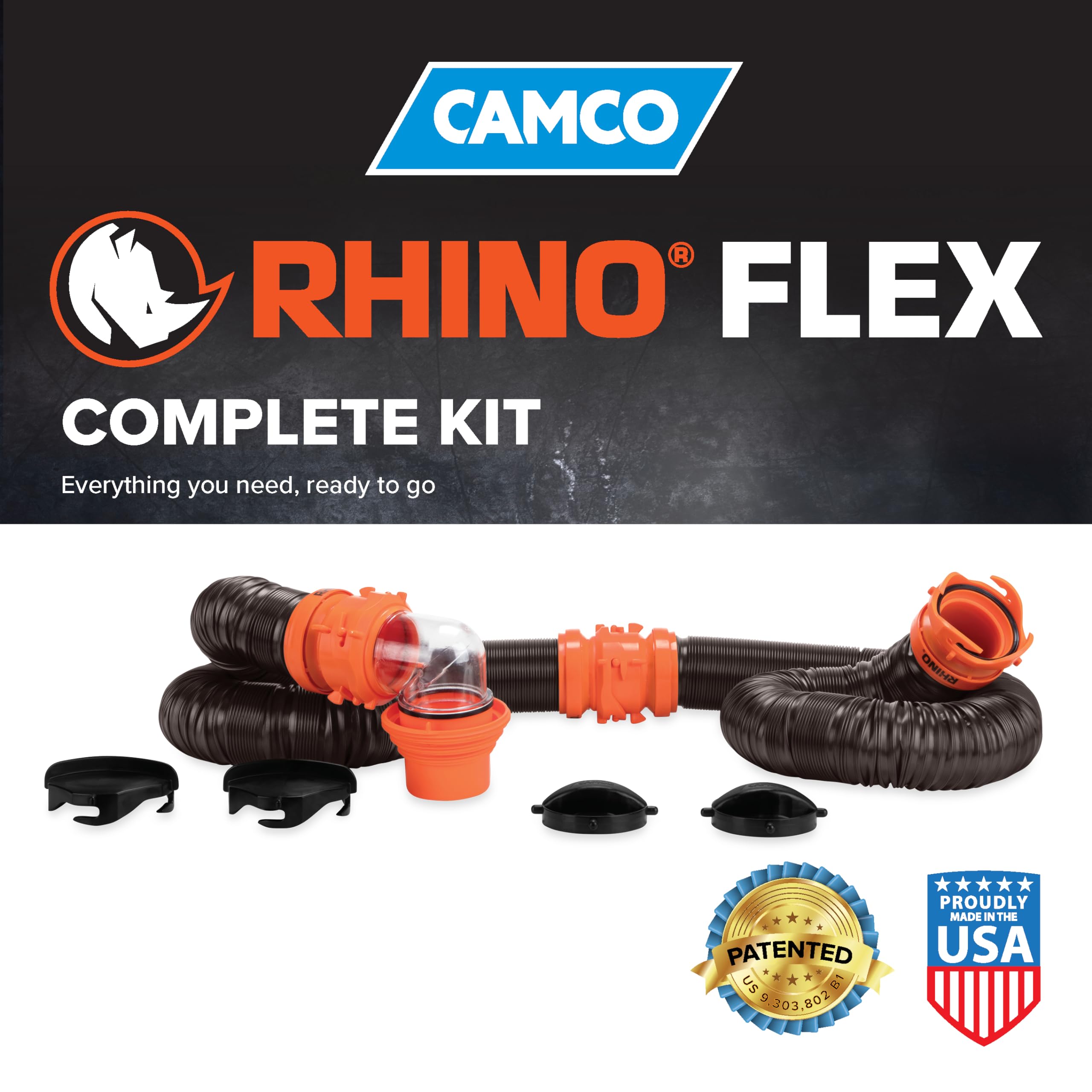 Camco textura reforzada RhinoFLEX con alambre para mayor durabilidad