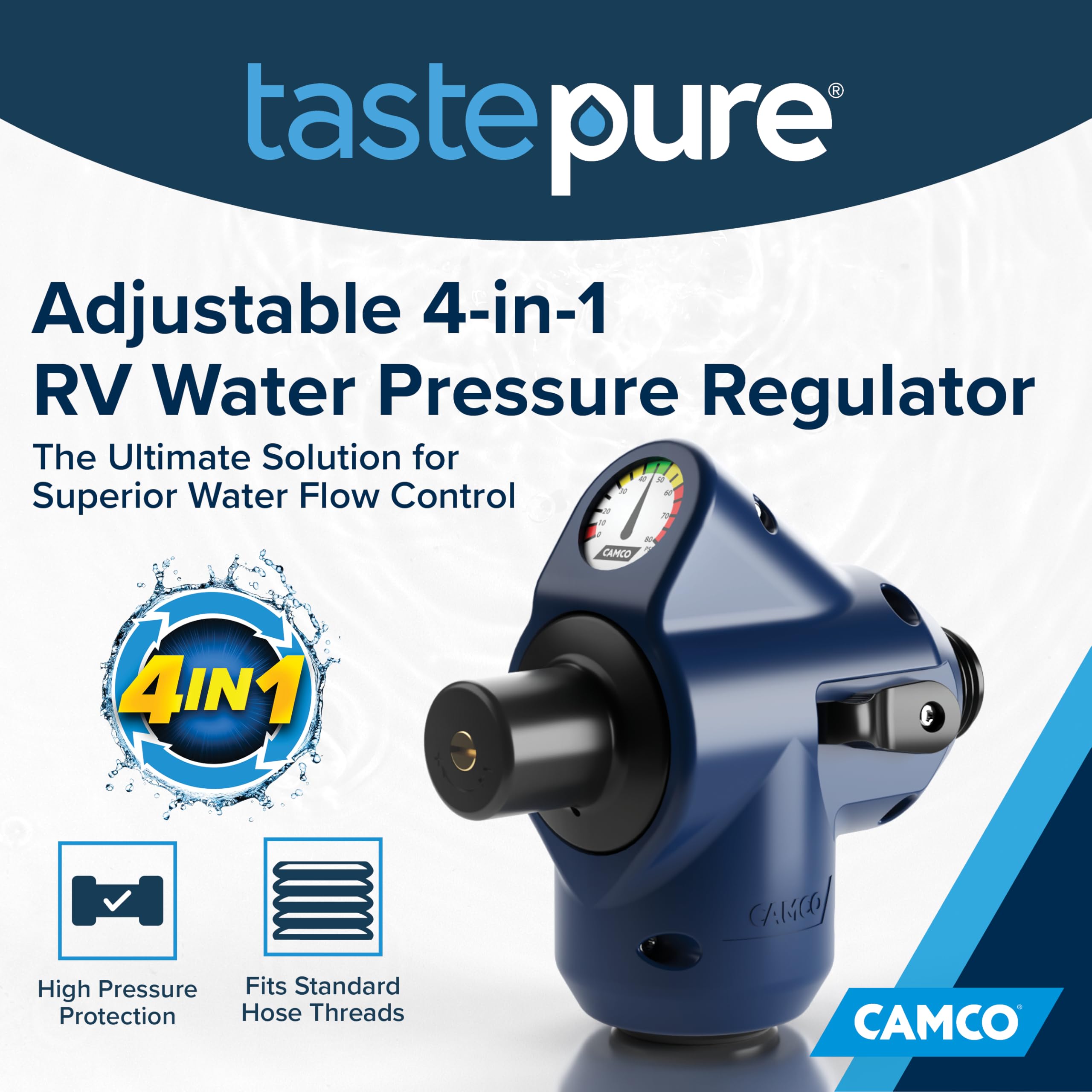 Camco Tastepure comparación de tamaño para almacenamiento compacto