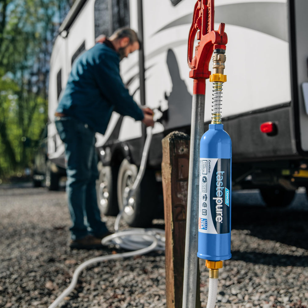 Camco Tastepure XL in RV setting delivering cleaner water on the road
