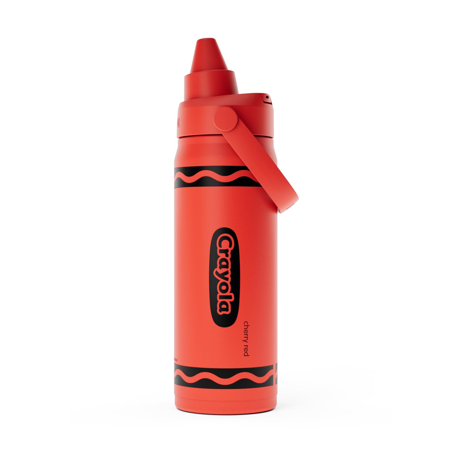 CamelBak botella Crayola frente color rojo, identificable y vibrante