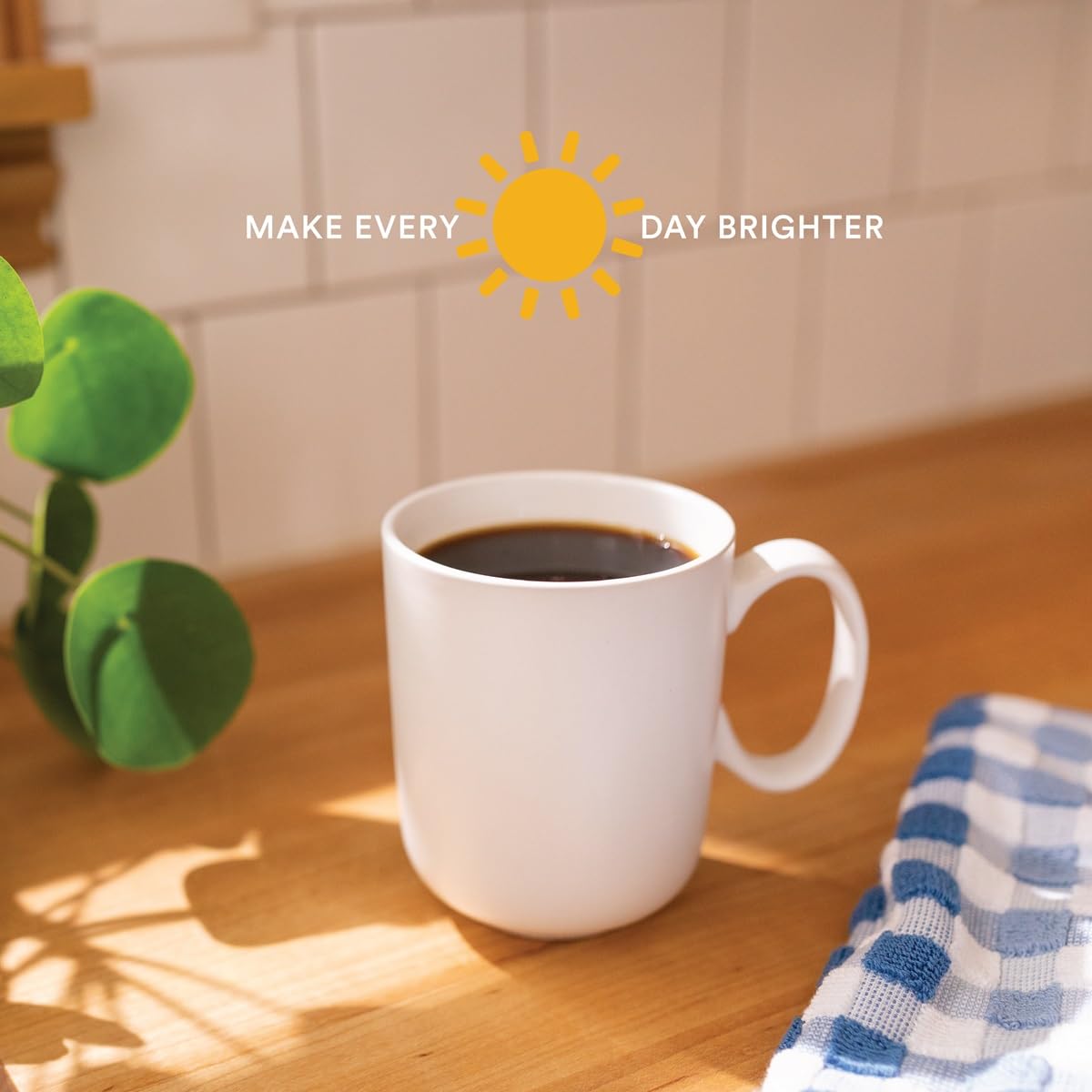 Cameron's Coffee etiqueta con información de origen y calidad