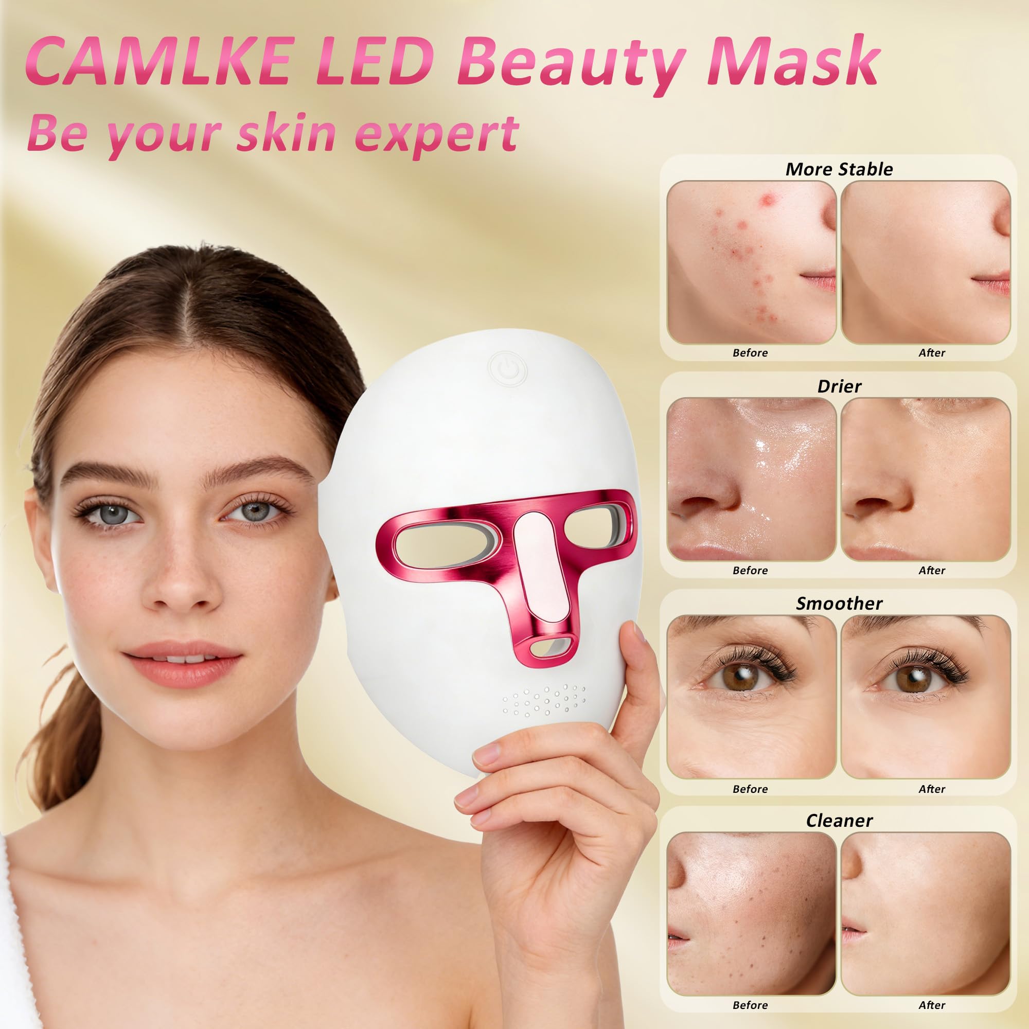 CAMLKE primer plano de lámparas LED que garantiza iluminación uniforme