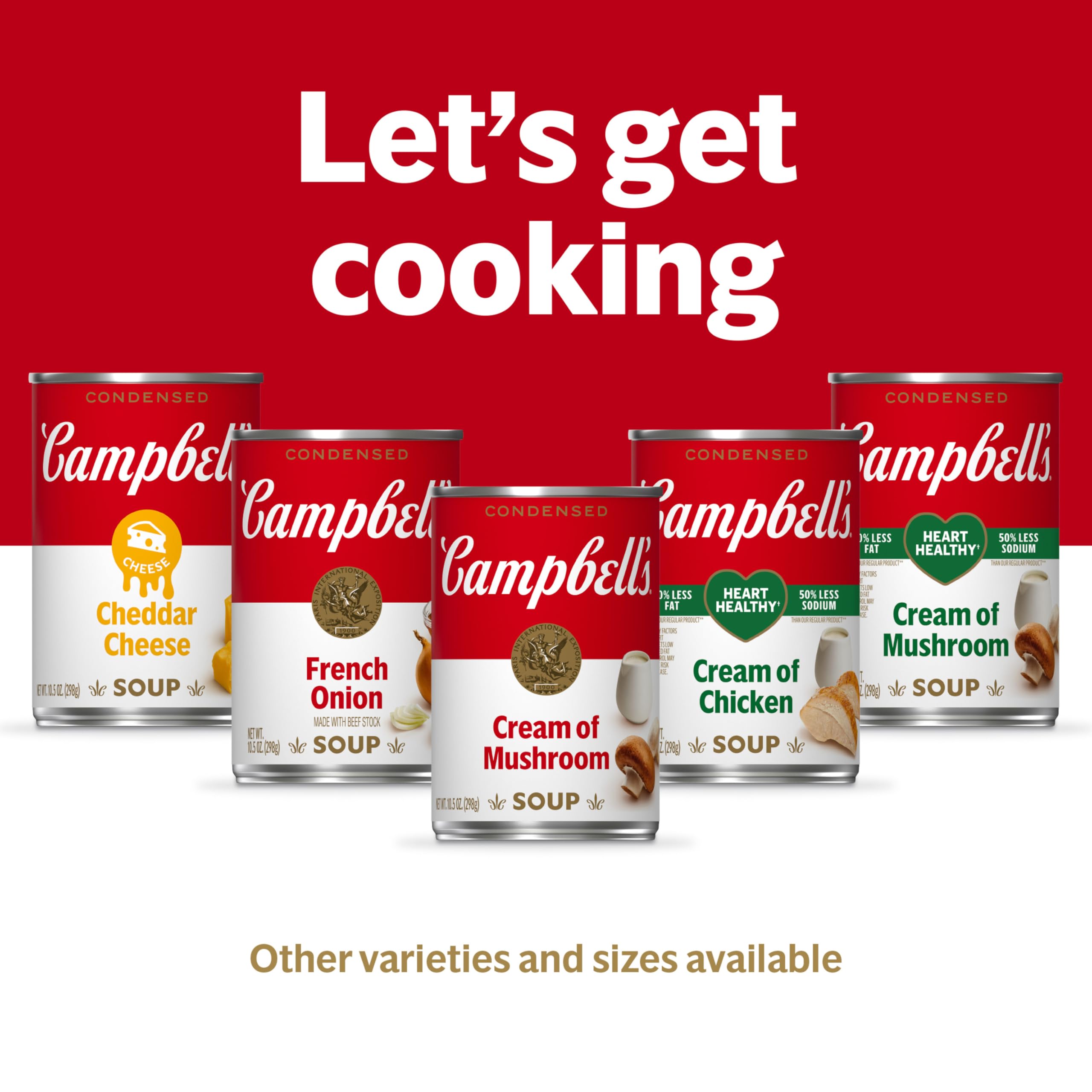 Campbell's pack de doce latas apiladas, ideal para despensa o uso continuo