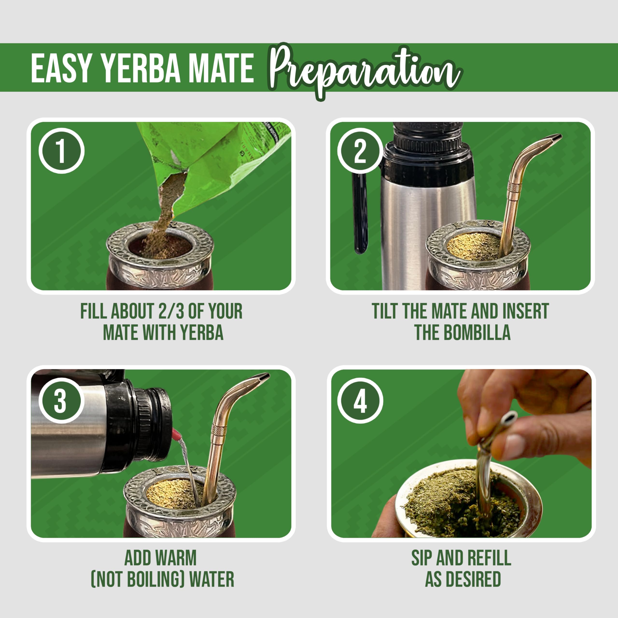 Canarias mate con bombilla listo para beber, favorece cebadas múltiples y constantes