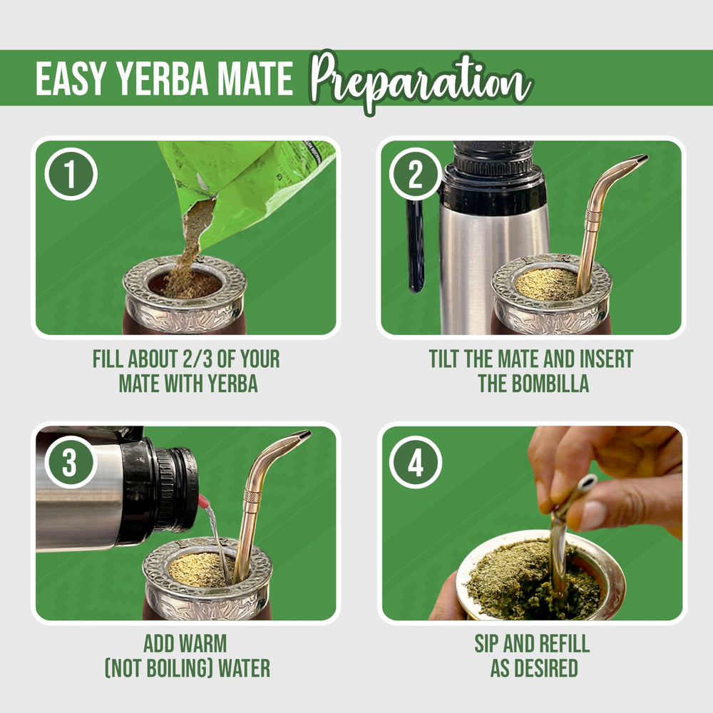 Canarias mate con bombilla listo para beber, favorece cebadas múltiples y constantes