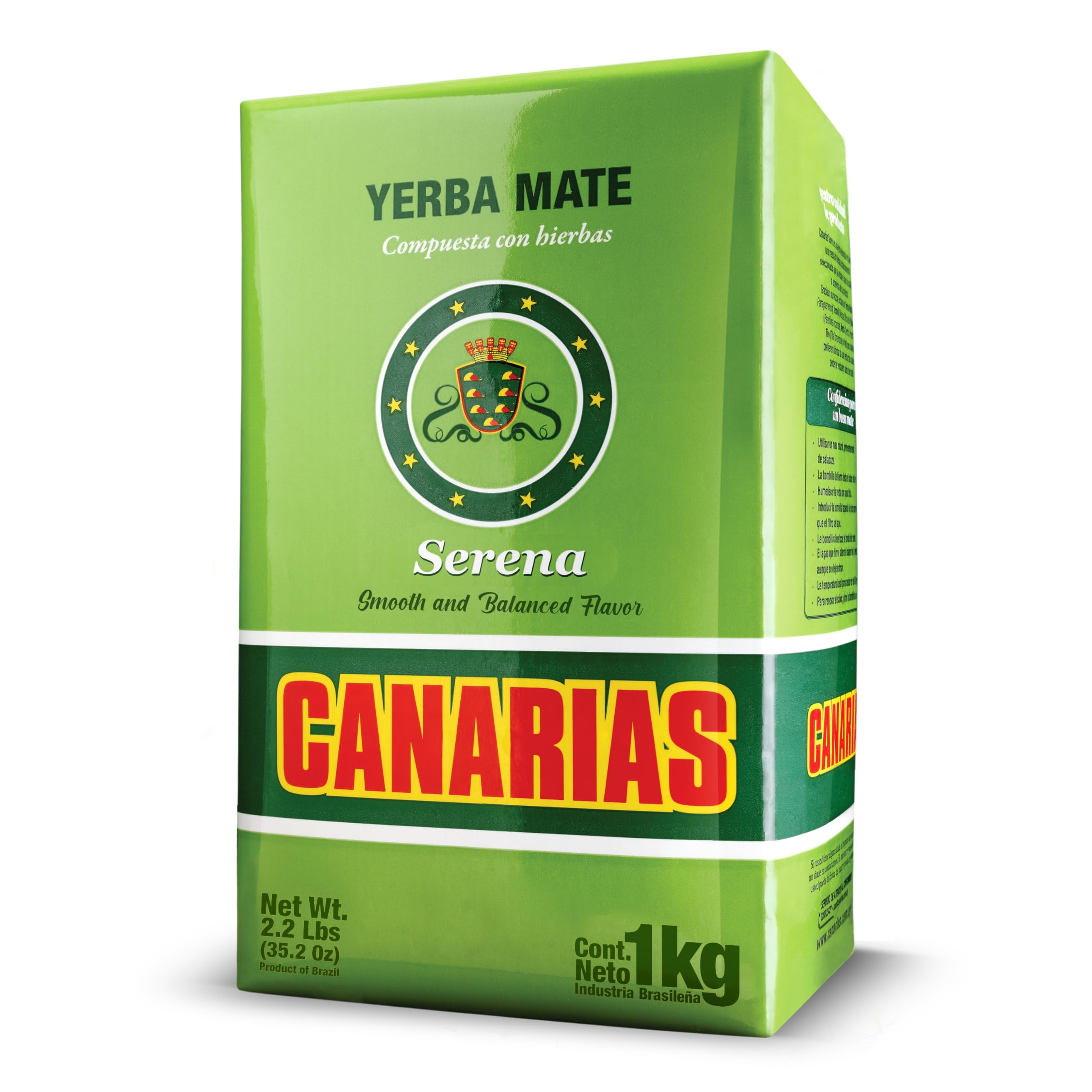 Canarias paquete frontal mostrando 1 kg y mezcla herbal, ideal para consumo frecuente