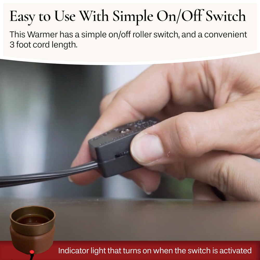 Candle Warmers Midas al lado de objetos, tamaño compacto y colocación versátil