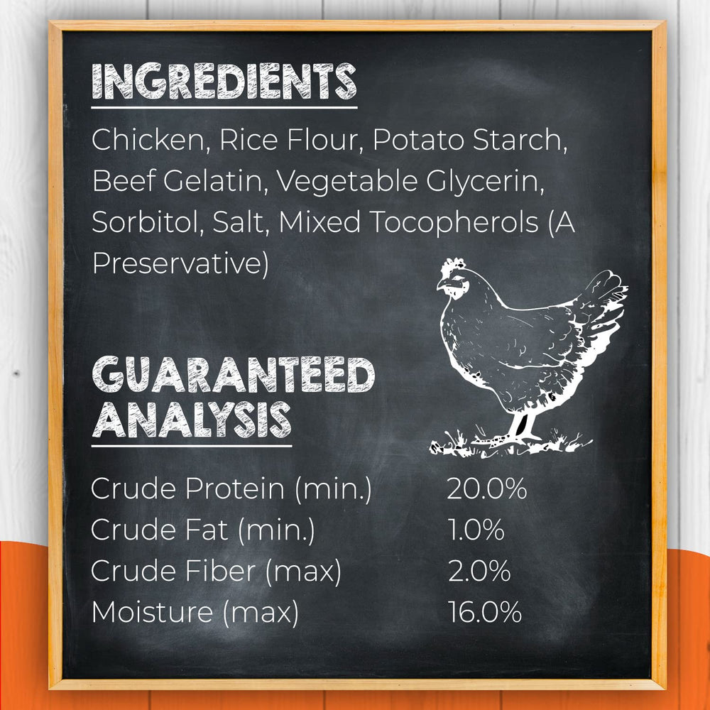 Canine Naturals chew texture detail highlighting digestible whole-muscle chicken