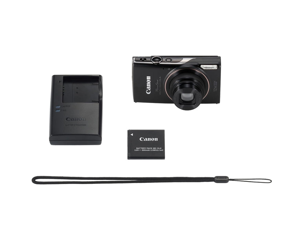 Canon PowerShot ELPH 360 HS close-up of 12x optical zoom lens with stabilizer benefit