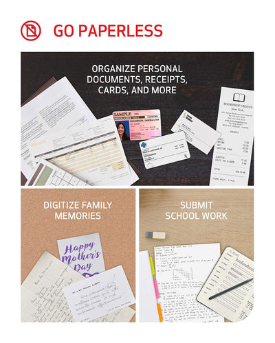 Canon imageFORMULA R10 scanned receipts and documents illustrating clear OCR-ready output