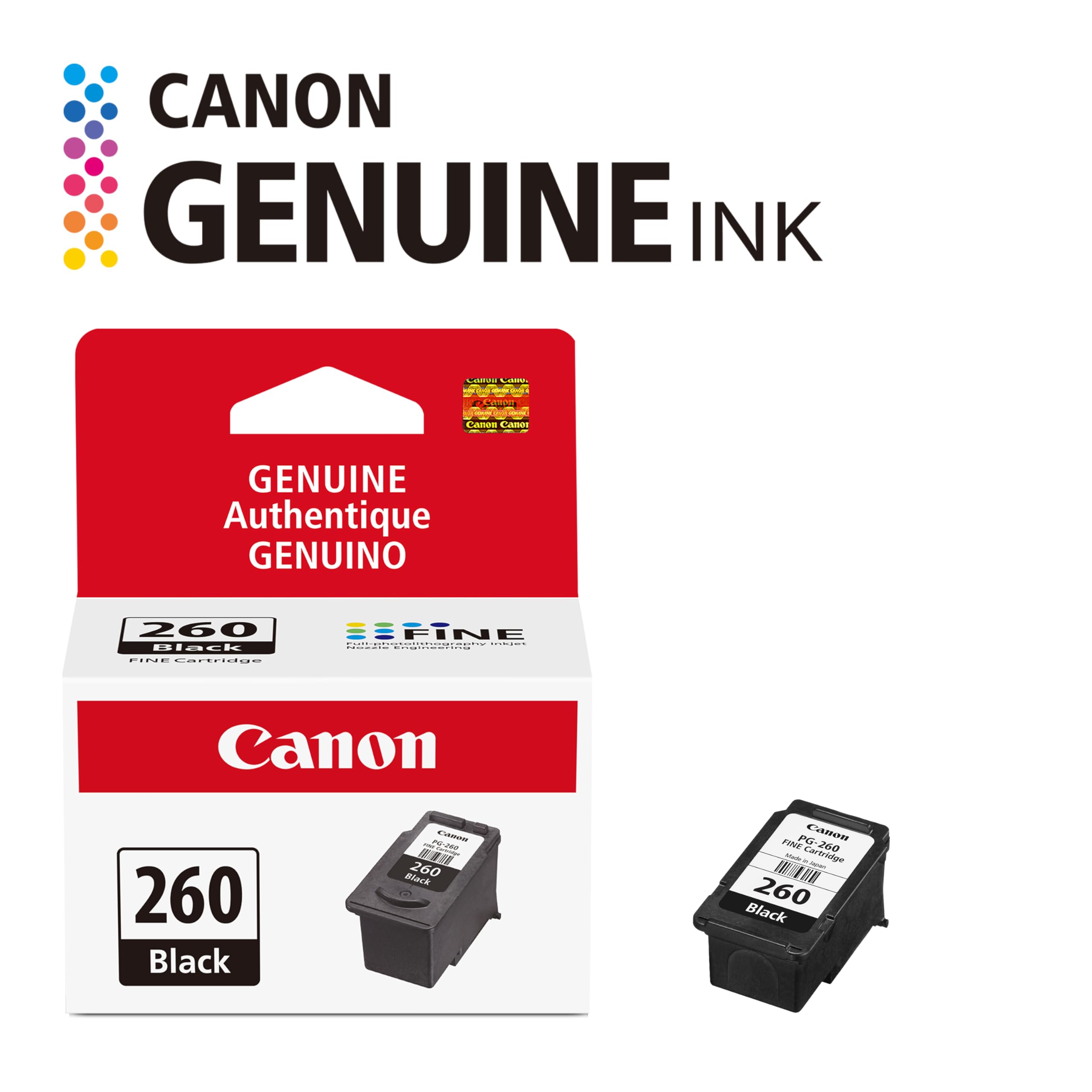 Canon PG-260 detalle de la boquilla que facilita impresiones nítidas