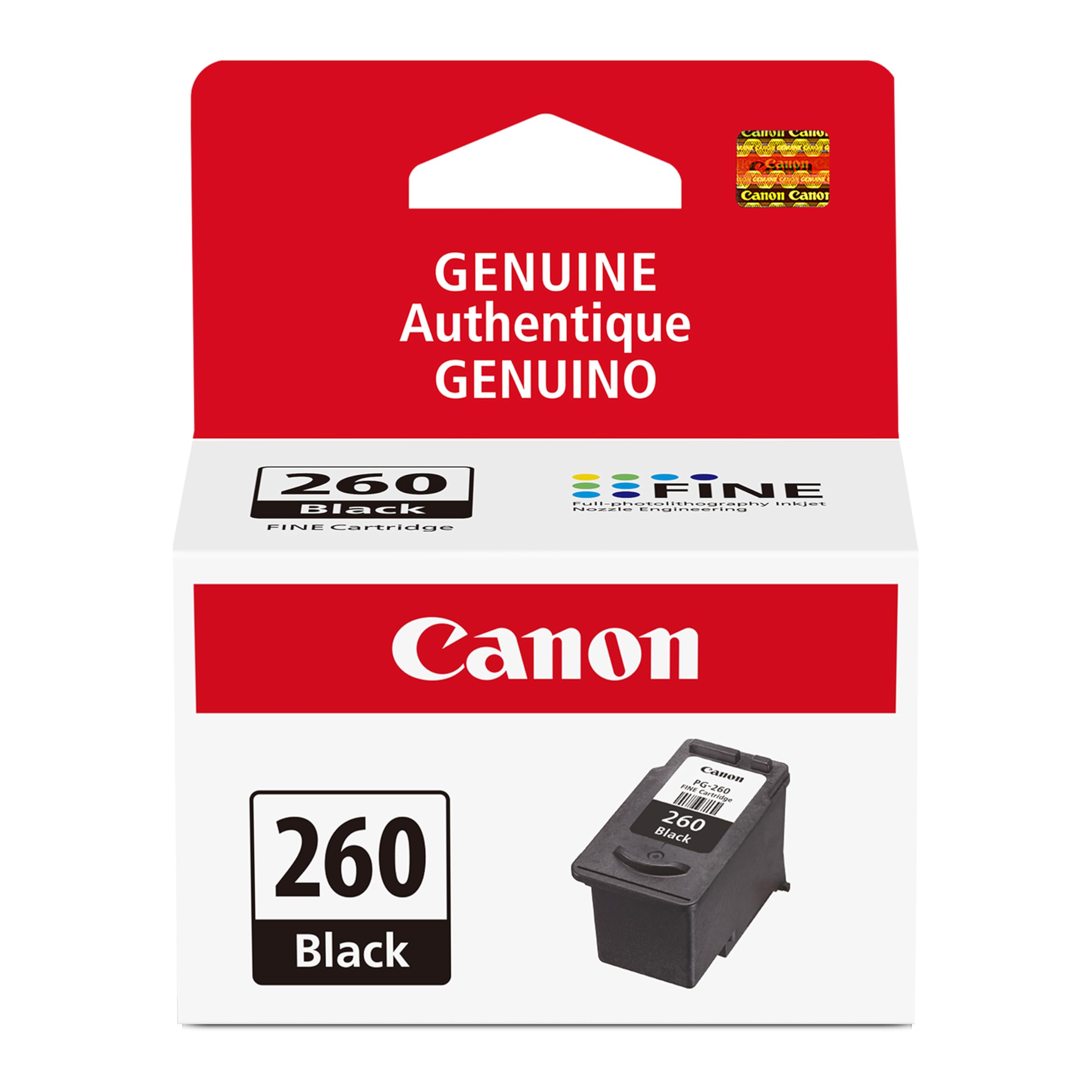 Canon PG-260 frontal en blister mostrando embalaje y autenticidad