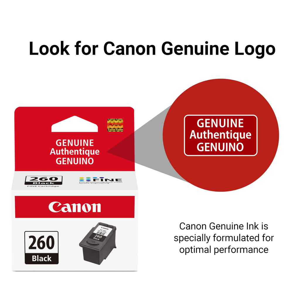 Canon PG-260 textura de tinta demostrando saturación y precisión