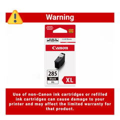 Canon PG-285 XL detalle de etiqueta con número y compatibilidad, identifica el cartucho compatible fácilmente