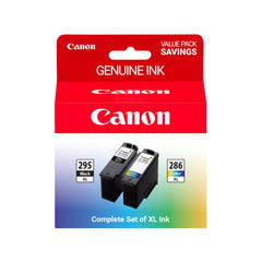 Canon PG-295XL/CL-286XL front packaging showing both cartridges and value savings