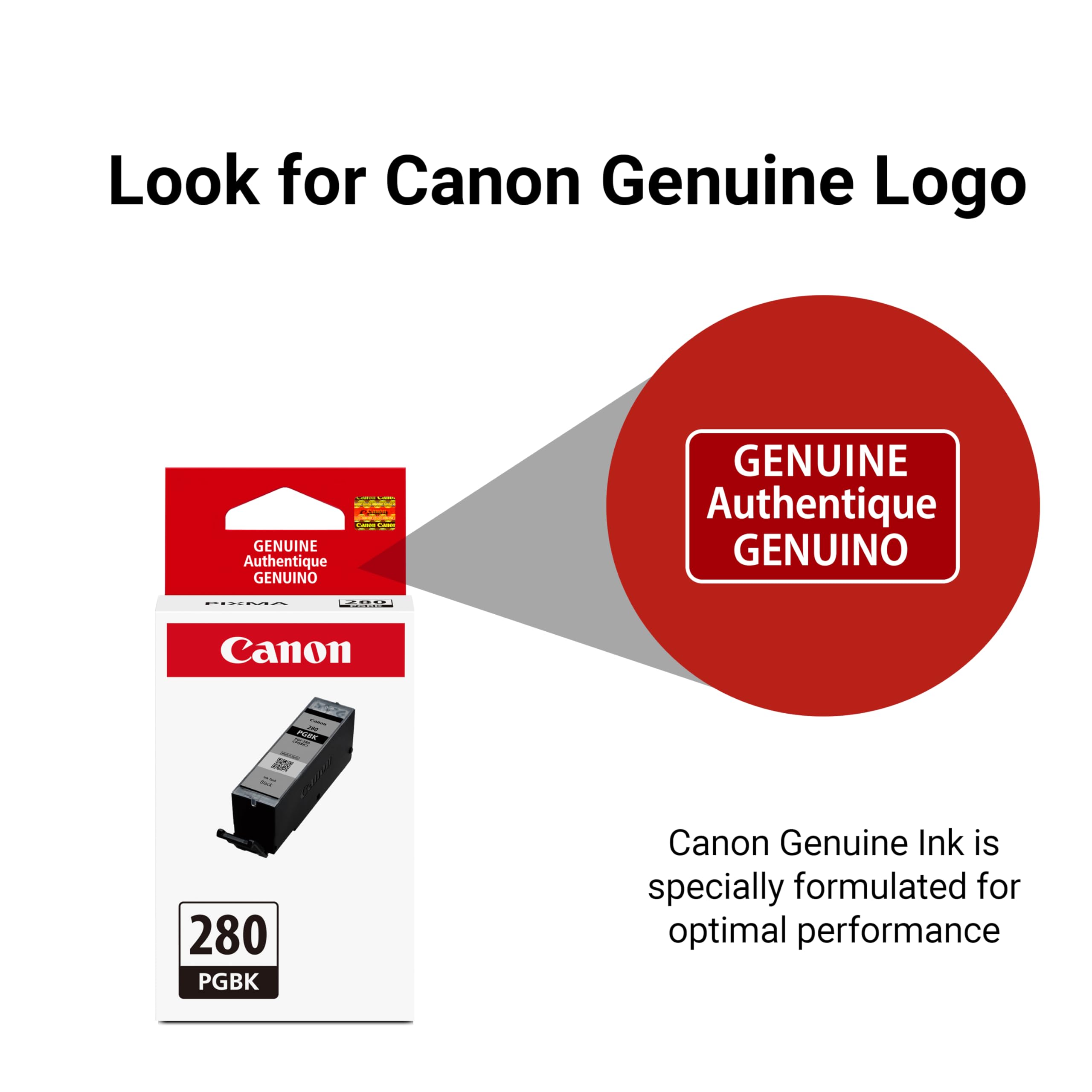 Cartucho Canon PGI-280 instalado en impresora, mejora rendimiento y fiabilidad