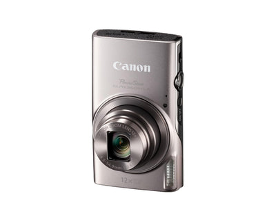 Canon PowerShot ELPH 360 HS packaging and label highlighting 20.2MP and Wi‑Fi connectivity benefits