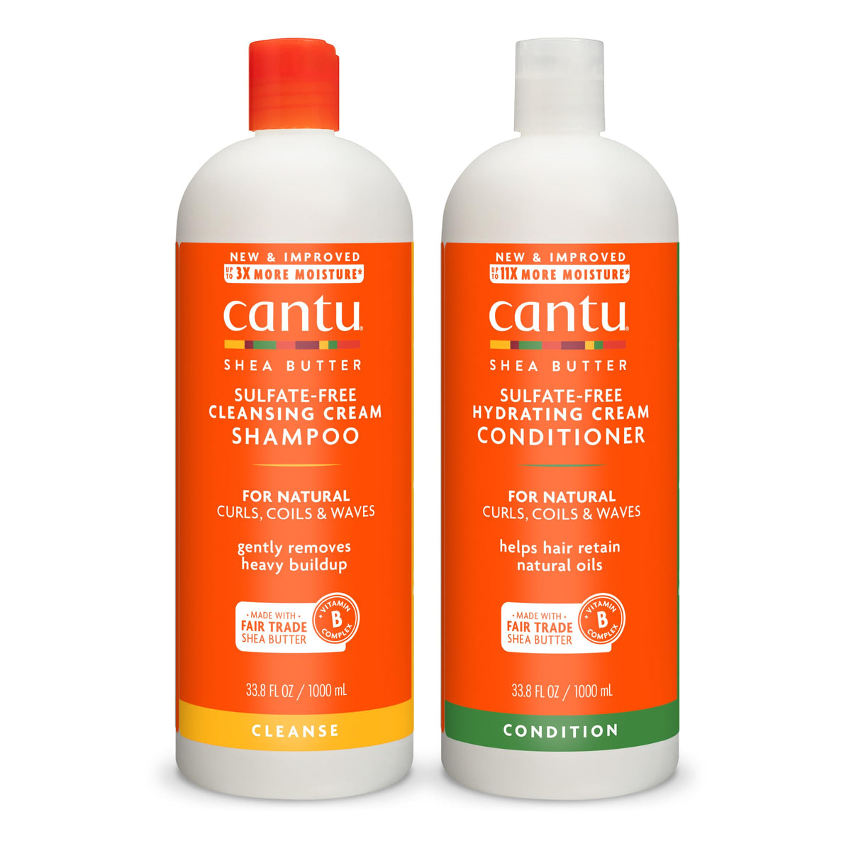 Cantu frente del pack de dos botellas 1L mostrando marca y formato práctico