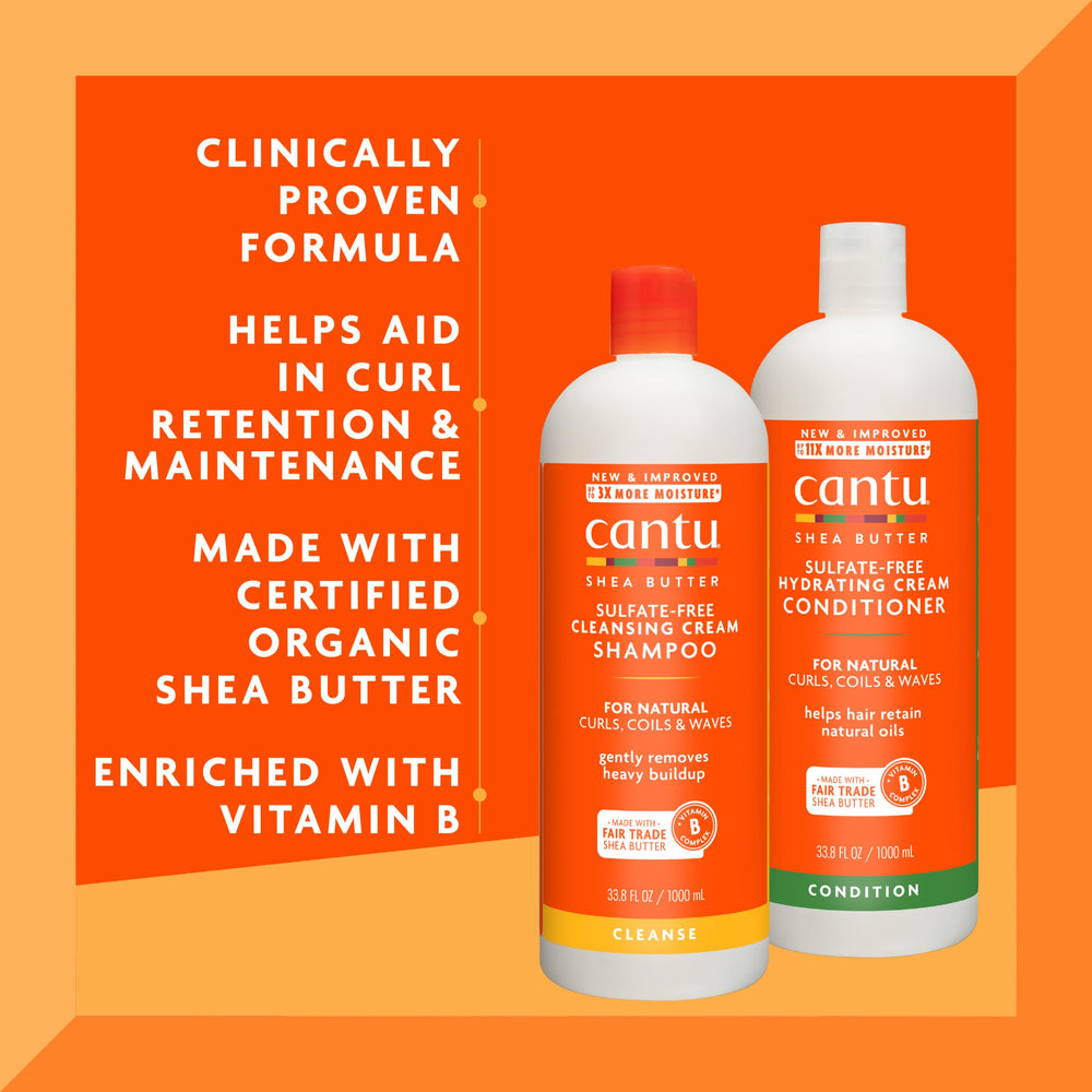 Cantu textura densa del acondicionador destacando hidratación y desenredo fácil