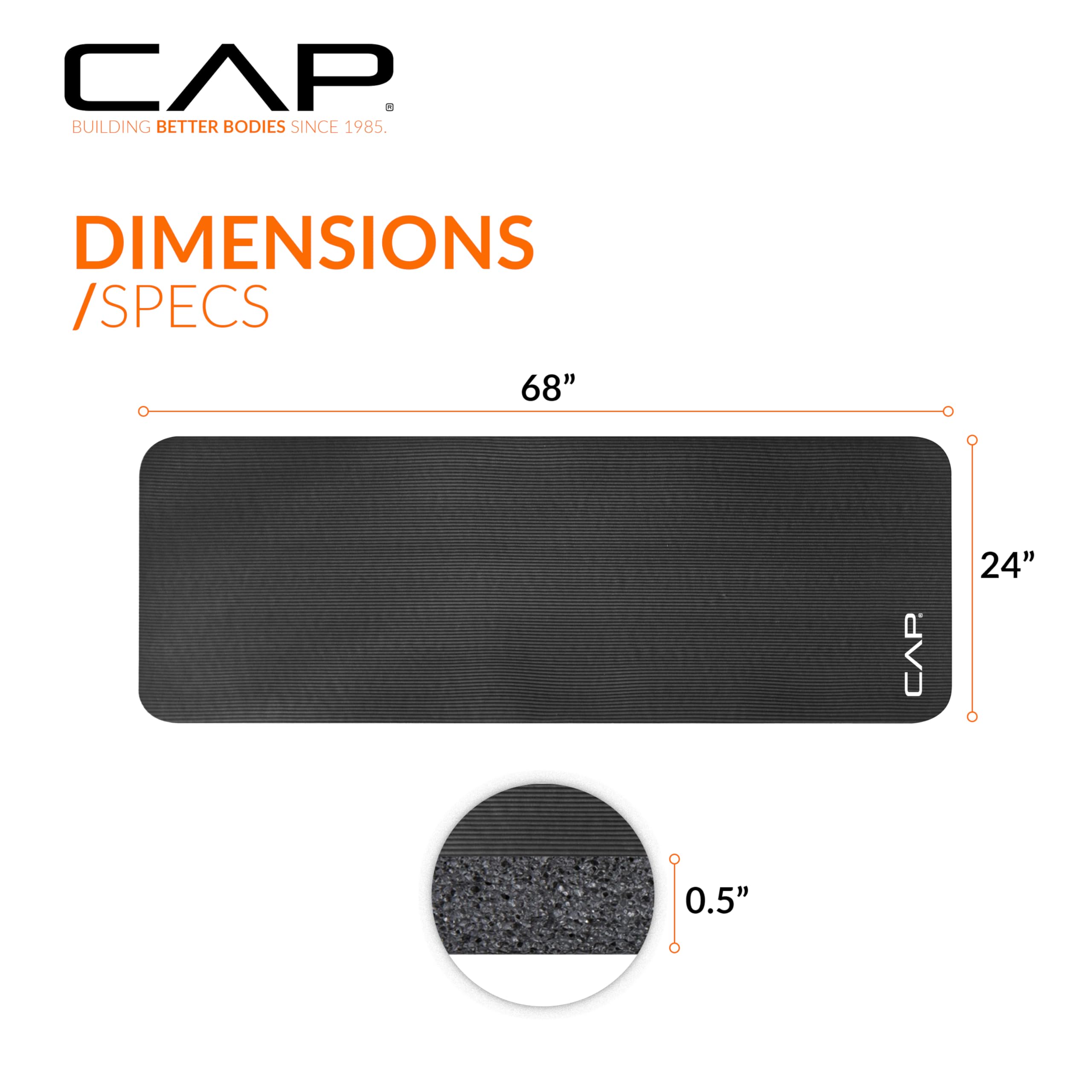 CAP Barbell grosor 12 mm que protege rodillas y columna durante ejercicios