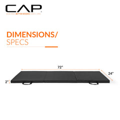 CAP exercise mat in use during yoga demonstrating cushioned support and stable surface