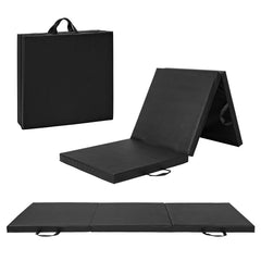 CAP folding exercise mat front view showing full 72 by 24 inch surface for versatile workouts