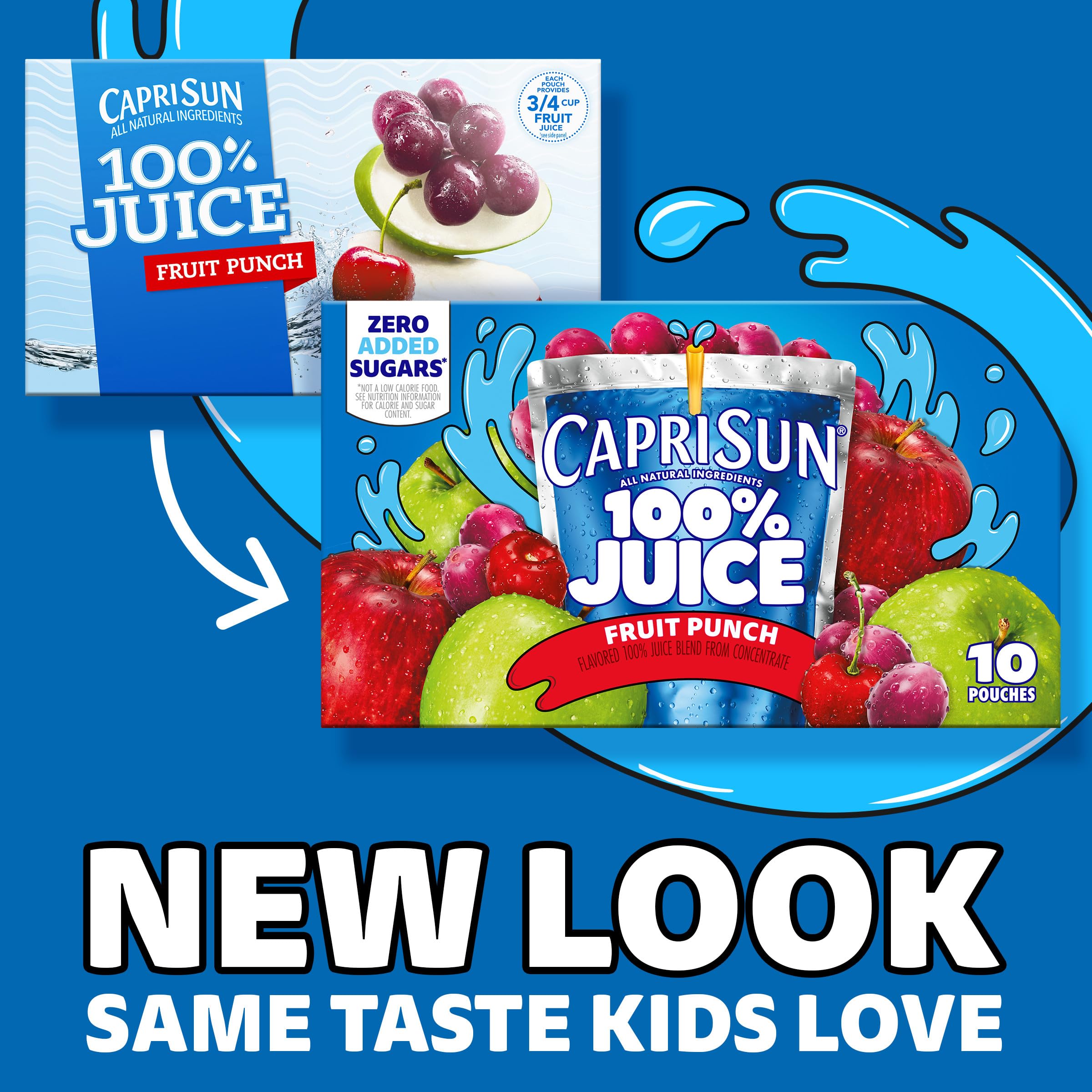 Capri Sun sobre de 6 oz en primer plano fácil de abrir y llevar