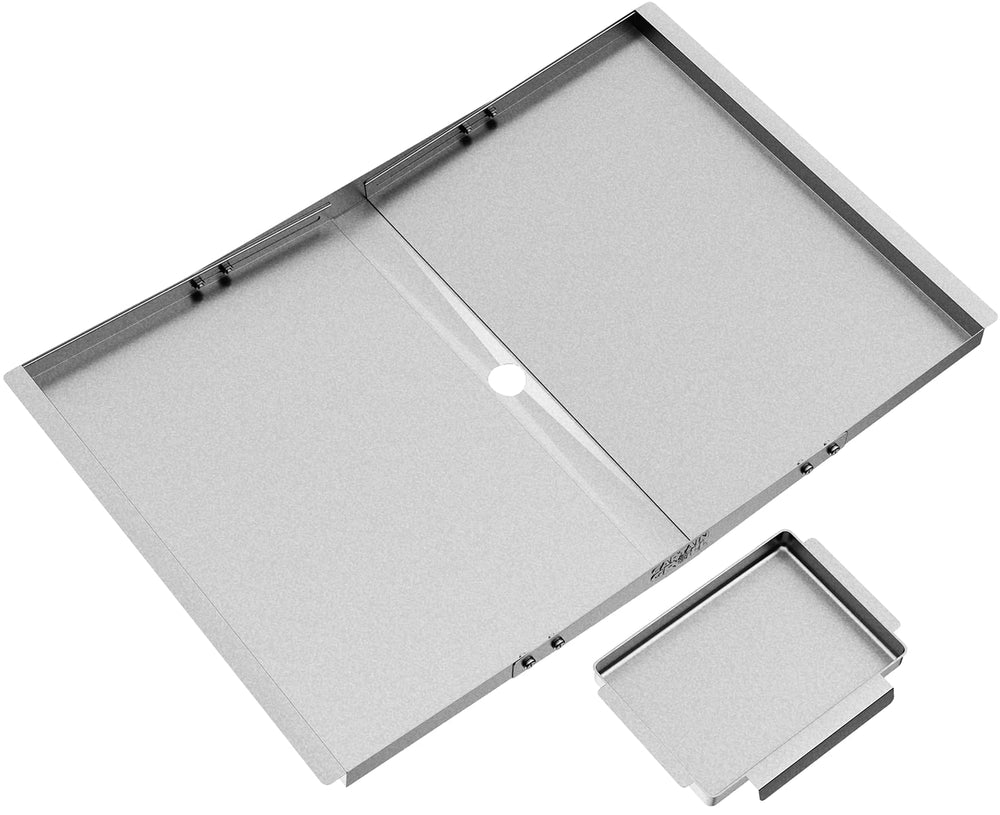 CaptainGrill front view showing tray and catch pan, durable replacement