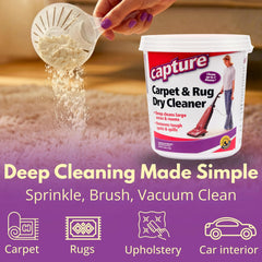 Capture polvo textura microscópica que absorbe manchas y refresca fibras