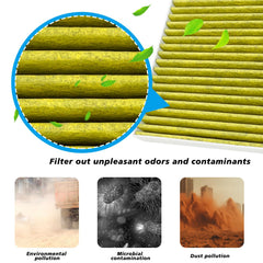 Capume filtro de motor vista vertical que resalta material y protección del motor