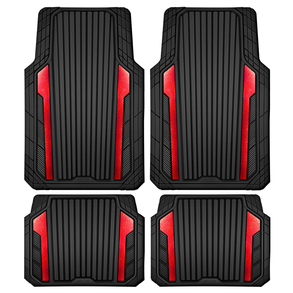 CAR PASS front mat overview showing full coverage and sporty look