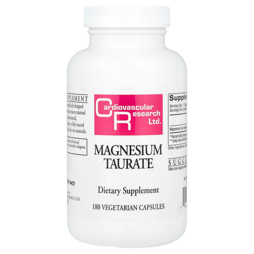 Cardiovascular Research frasco frontal mostrando etiqueta y beneficio de fórmula completa
