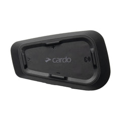 Cardo Spirit front view showing controls and waterproof build for reliable rides