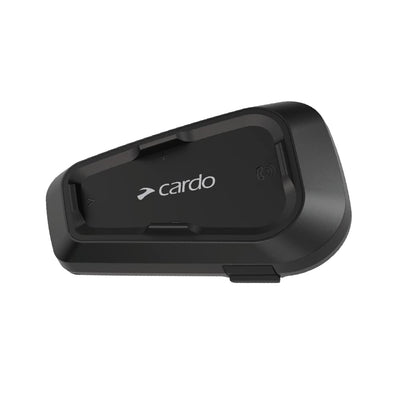 Cardo Spirit HD front view showing compact unit and quick access controls