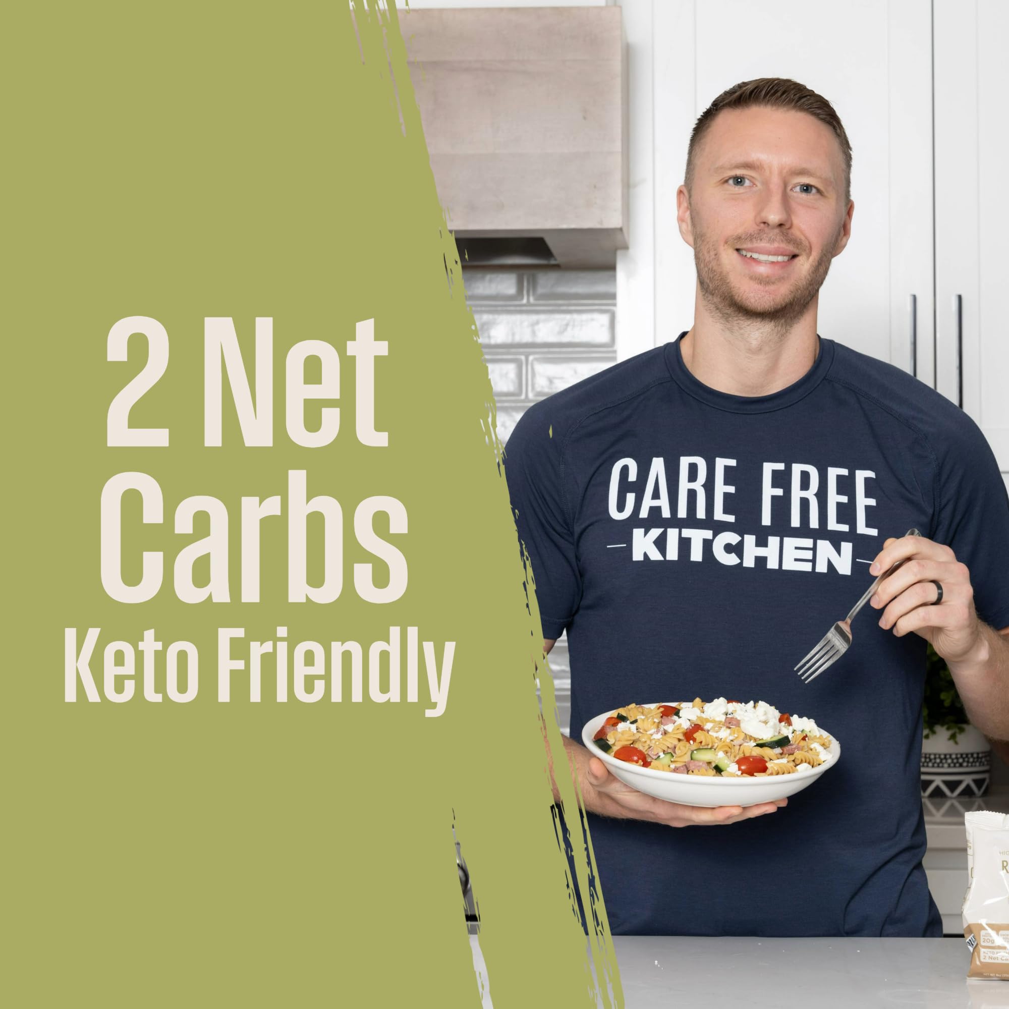 Care Free Kitchen tres paquetes apilados, ventaja de almacenamiento