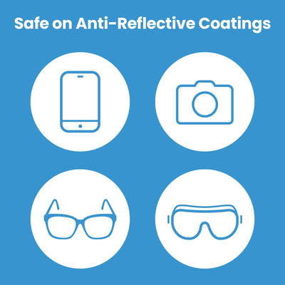 Care Touch wipe cleaning eyeglasses providing clear, streak-free vision