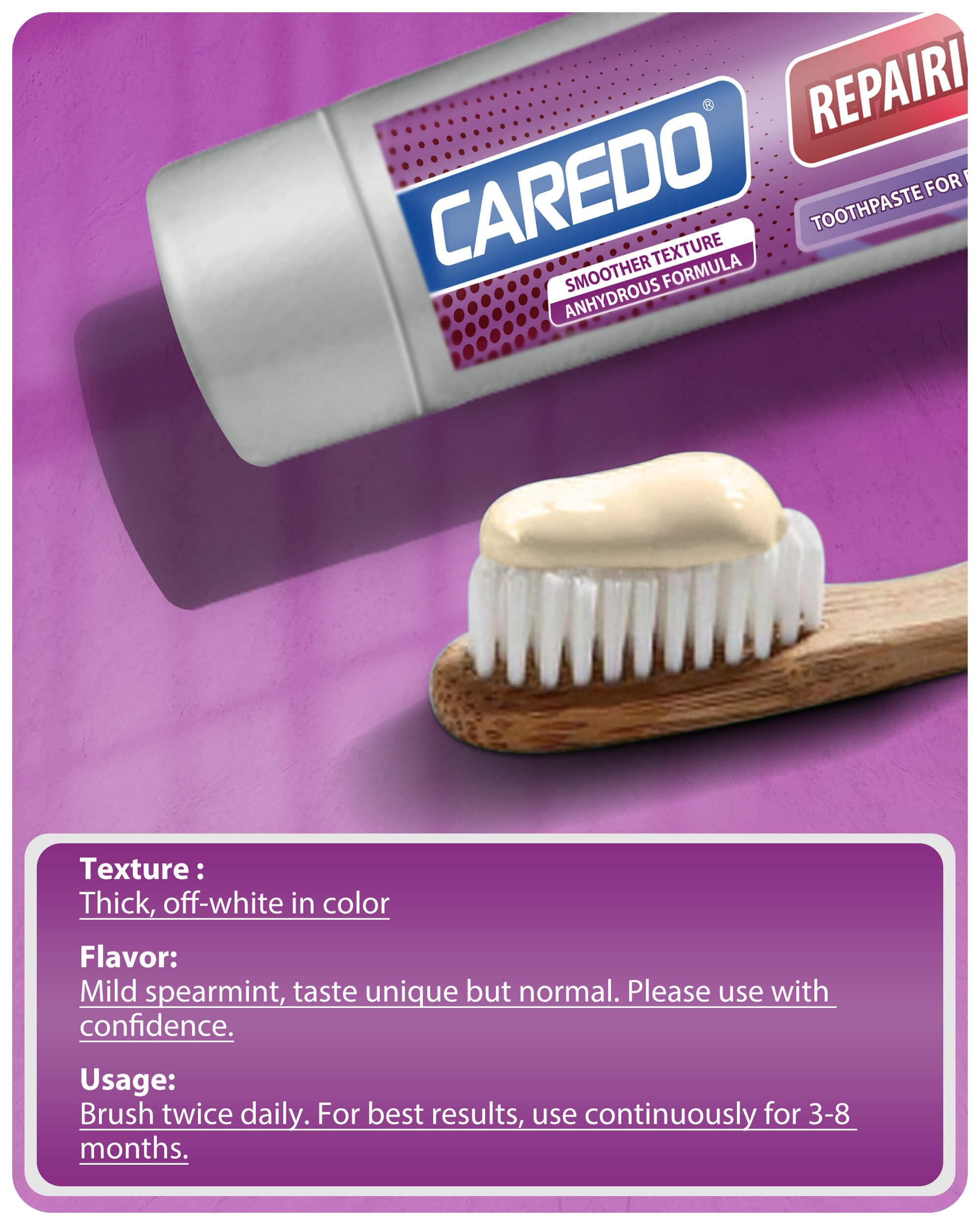 Primer plano de la crema CAREDO mostrando consistencia y efecto limpiador