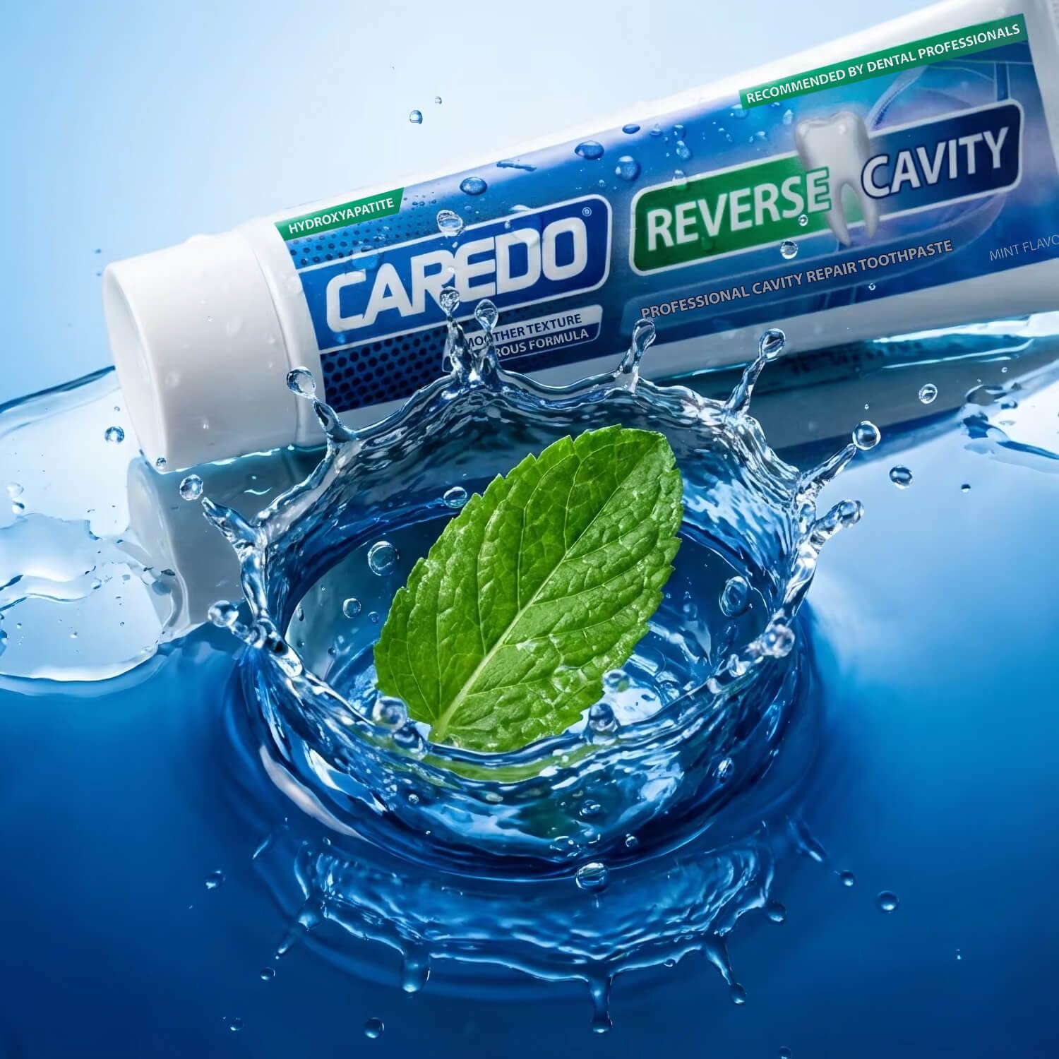 CAREDO envase en baño real mostrando integración en rutina diaria