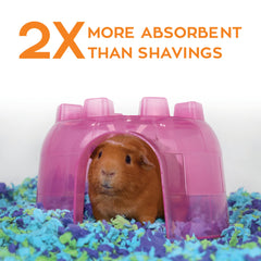 Carefresh bedding used in small pet habitat showing clean environment
