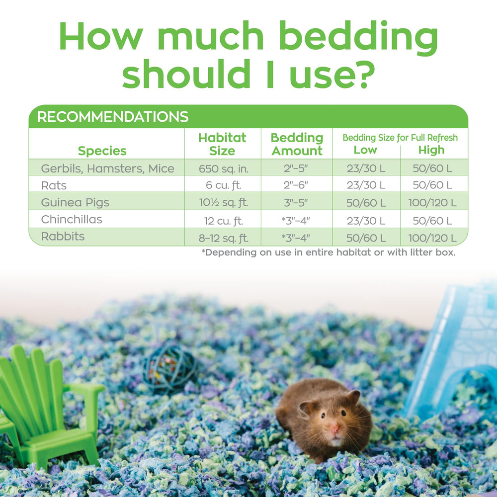 Carefresh label detail highlighting odor-control and eco benefits