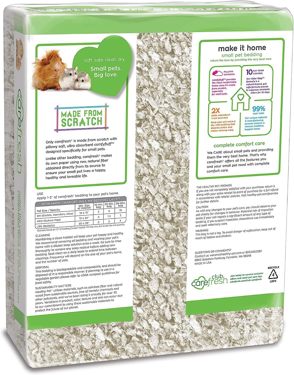 Carefresh textura de fibra de papel cerca, detalle mullido para confort