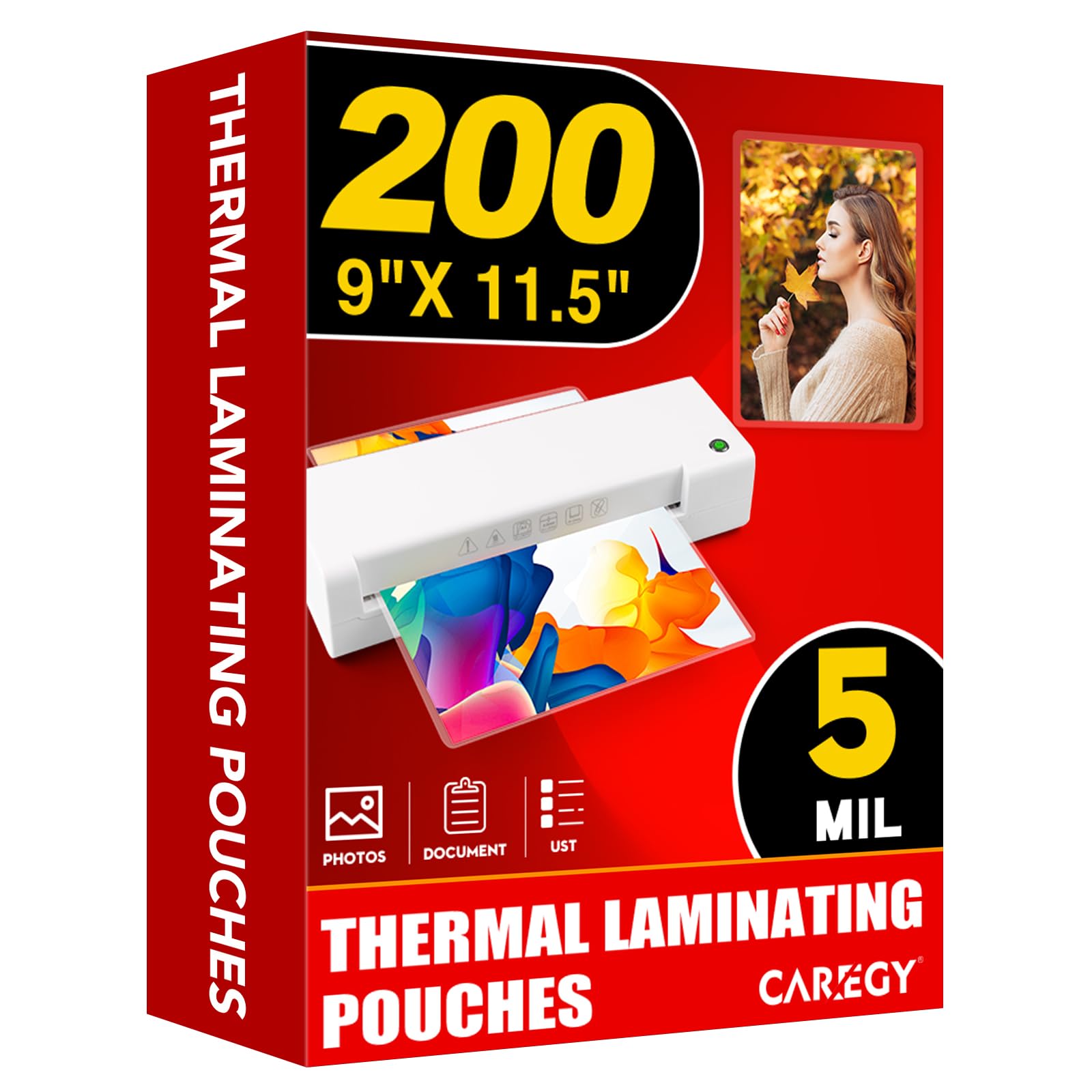CAREGY empaque frontal mostrando 200 fundas y beneficio de cantidad