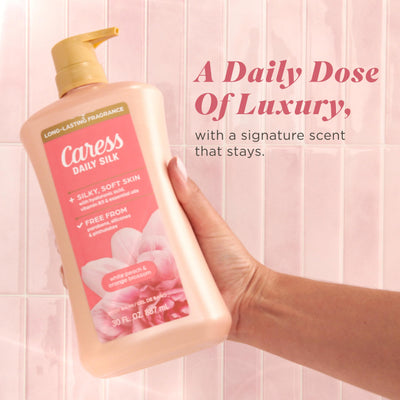 Caress comparación tamaño en mano para visualizar la capacidad