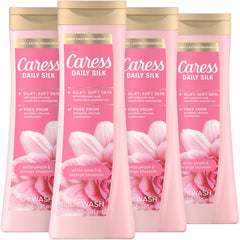 Caress envase frontal White Peach mostrando diseño y beneficio aroma duradero