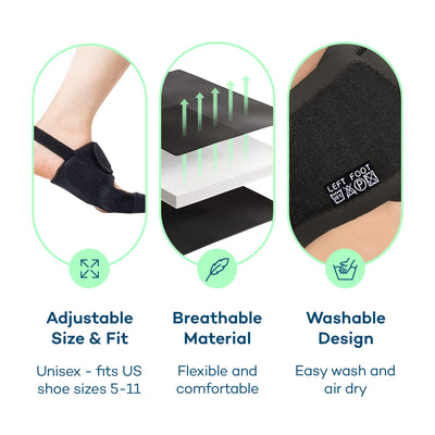 Close-up of Caretras big toe separator demonstrating gentle separation